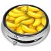 Buy Yellow Banana Portable Metal Pill Box - Round Mini 3-Compartment Design for Small Pills - Travel-Friendly Hinged Fastening - International Shipping Available - Buy Online on GoSupps.com