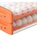 Egg Container for Refrigerator Double Layer Egg Drawer Transparent Lengthen Independent Slot Egg Holder Egg Storage Container Egg Storage Container for Fridge(Orange) - Buy Online on GoSupps.com