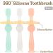 Haakaa 360 Silicone Toothbrush Teether | Ultra Soft Bristles for Baby Oral Gum Cleaning | Baby Teething Training | Oral Brushing Massager | 6m+ Baby Toddler | Clear (1 Count) - Buy Online on GoSupps.com