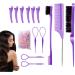 Whnbuij Styling comb buildup brush detangling combs and portable teasing barbell division braiding tools for styling travel daily use lilac - Buy Online on GoSupps.com