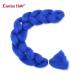 6 Packs Eunice Jumbo Hair Extensions - Blue Kanekalon Kunsthaar for Crochet Box Braids - 100 cm 165g Each - Buy Online on GoSupps.com