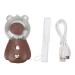 Facial Mister Handheld 300ML Water Cute Design 3 Minute Timing USB Interface DC5V Nano Mist Sprayer with Lanyard for Travel(Brown)