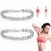 Micro Magnetic Zircon Detox Bracelet Micro Magnetic Zircon Slimming Bracelet Lymph Detox Magnetic Bracelet with Lymphatic Drainage Ring Crystal Bracelet for Women Jewelry Gift Silver