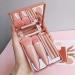 Daqusu 5-Piece Travel Makeup Brush Set | Mini Cosmetic Brush with Mirror | Soft Kabuki & Compact Brushes for Perfect Makeup On-the-Go - Buy Online on GoSupps.com