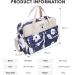 SONARIN Large Capacity Waterproof Baby Changing Tote Bag with Shoulder Strap & Changing Mat - Blue White Flowers - Buy Online on GoSupps.com