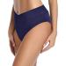 Plus Size Women's Dark Blue Swimming Trunks & Skirt - Stylish Beach Shorts & Sport Bikini Pants - Buy Online on GoSupps.com
