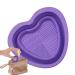Geteawily Foldable Makeup Brush Cleaning Bowl | Heart Shape Silicone Cosmetic Brush Cleaner Portable Washing Tool for Brushes Sponges Makeup Cleaning Tools for Makeup Lovers Purple
