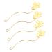 Amosfun 4pcs Eyelash Try-on Strip Gold Mascara False Eyelashes Applicator Tool Eyelash Holder Photo Frame 3d