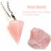 Rose Quartz Healing Crystal Pendulum for Dowsing and Meditation - Small Pyramid Gemstone Chakra Pendant for Reiki Healing and Balance - Buy Online on GoSupps.com