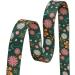Adjustable Mihqy Dog Collar - Soft Comfort Nylon for Small & Medium Dogs | Dark Green Flower Design (L: Neck 38-63 cm Width 2.5 cm) - Buy Online on GoSupps.com
