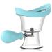 Eye Wash Cup Eye Wash Kit Silicon Manual Air Pressure Eye Cleaning Cup Eye Rinse Clean Dust Makeup Irritants Silicone Eye Cup for Effective Eye Cleansing Soothing Tired Eyes (Blue)