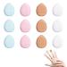 Sibba 12 Pieces Sponges Powder Puff with Finger Holder Strap Mini Beauty Blender Face Eyes Makeup Pads for Liquid Foundation Halloween Costume Festival Make Up Cosmetic Wet Dry Tool 12 PCS