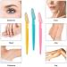 12 Pack Eyebrow Razors - Portable Facial Hair Remover Shavers (Pink, Sky Blue, Yellow) - Buy Online on GoSupps.com