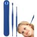 Ear Cleaning Tool Set - Gentle Two-Tips Curette Kit for Kids & Adults - Portable Ear Wax Discharging Supplies - 360 Degree Thorough Cleaning - Blue - Buy Online on GoSupps.com