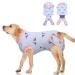 Recovery Suit Dogs Recovery Suit Wound Protection Suits For Puppies Dog Body After Op Postoperative Care Protective Clothing Wounds Anti-Licking E-Collar Alternative After Operations (Blue Cactus M) M B-Blue Cactus