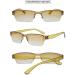 Vevesmundo Semi-Brown Plastic Rectangular Reading Glasses for Men & Women - International Shipping Available - Buy Online on GoSupps.com