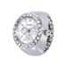 Finger Bague l gante montre Quaartz tendance | Horloge analogique classique anneau bo tier en m tal uvres cr atives Quaartz Crystal Vibrations pour homme et femme Argent .