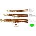 Dogeline Adjustable Fat Leather Brass Dog Leash for Small & Large Dogs - 2m to 5m Cognac Color Durable & Stylish - Buy Online on GoSupps.com
