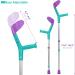 ORTONYX Kids Walking Forearm Crutches (1 Pair) - Lightweight Aluminum, Adjustable Support for Children and Short Adults up to 220lb - Turquoise/Purple, Youth Size - Buy Online on GoSupps.com