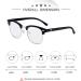 Kursan Blue Light Blocking Glasses for Women & Men | Semi-Rimless Fake Nerd Eyeglasses - Bright Black Gold 52mm - Buy Online on GoSupps.com