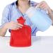 Hot Water Bottle with Sweater Cover - 2L Rubber Bed Bottle with Fleece Print & Lid - Bear Design - Buy Online on GoSupps.com