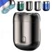 2024 New Upgrade Pocket Shaver USB Mini Shavers for Men IPX6 Waterproof Compact Electric Shaver Electric Mini Portable Razor Double Head Razor for Home Car Travel (Gray)