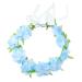 Healeved 1pc Simulated Flower Headband Elegant Lifelike Wreath Garland Headband Headwear Blue