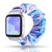 UooMoo Tie dye Scrunchie Elastic Band Compatible for Series 6/Fitbit Versa/Fitbit Versa 2/Fitbit Versa Lite,Tie-dye Elastic Hair Wristbands Replacement Wristband for Fitbit Versa Smart Watch Blue&Pink