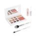 Profusion Cosmetics White Crystals Beauty Box with Makeup Shades Lip Gloss and Premium Brushes for Flawless Look Ideal Gift for Makeup Enthusiasts