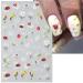 2pcs 3D Ladybug Stickers Insect Leaf Designs Nail Art Decorations Foil Decals Wraps Sunflower Manicure Tips Accessories Decoraciones Nail Stickers for Nail Art (bug stickers) (bug flower stickers)
