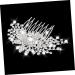 Angoily Bridal Wedding Hair Comb Slide Clip Rhinestone Hair Comb Floral Rhinestone Hair Pin Silver Accessories Bride - Buy Online on GoSupps.com