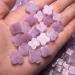 Natural Crystal Rough Natural Stone Natural Kunzite Crystal Stone Purple Carved Crystal Heart Moon Star Gem Fashion Carved Gifts (Color : Clover Size : 1pcs) 1pcs Clover