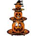 Oyrcvweuy Halloween Pumpkin Dessert Rack Witch Specter Party Cake Stand Paper Macaroon Display Stand for Halloween Party Decor - Buy Online on GoSupps.com
