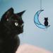 BOXCASA Cat Decor | Blue Moon Suncatcher Cat Memorial | Stained Glass Window Hanging - Buy Online on GoSupps.com