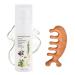 Spray Naturel pour la Croissance des Cheveux avec Huile de Romarin S rum Capillaire Anti-Chute et Densifiant 60 ml + Peigne de Massage en Bois pour Soin du Cuir Chevelu Hommes & Femmes