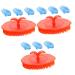 Magiclulu 12 STK massage shampoo brush promoting bleeding reduce stress Silicone head skin head scrubber for washing the hair shampoo brush for the scalp Haard auschbrush care 8x8cmx3pcs Random color x 3 pieces