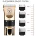 Eyeleaf Rechargeable Pet Grooming Clippers - Professional Low Noise Cordless Trimmer Kit for Dogs Cats - Includes 4 Guide Combs and Cleaning Brush - Gold - Buy Online on GoSupps.com