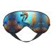 FoRes Sleep Masks Silky Seabed Coral Seahorse Eye Cover Soft Satin Blindfold Elastic for Women Man Travel Nap - Silent Night Stars Black