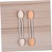PLAFOPE 50pcs Two-color Eyeshadow Brush Applicator Makeup Brush Oval Makeup Brushes White Plastic Handle - Buy Online on GoSupps.com
