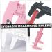 Angoily 6pcs Locating Rule Eyebrow Trimming Plastic Ruler 21x7.5cm Assorted Color - Buy Online on GoSupps.com