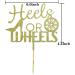 Wheels or Heels Cake Topper Gender Reveal Cake Decoration Boy or Girl Cupcake Toppers Baby Shower Party Decorations (Gold Glitter) - Buy Online on GoSupps.com