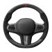 For BMW G30 G31 G32 G20 G21 G11 G12 G14 G15 G16 X3 G01 X4 G02 X5 G05 X7 G07 Car Steering Wheel Cover No-Slip Black Steering Wheel Protective Cover (Color : Blue Thread)