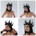 KIPETTO Gothic Leather Crown Black Halloween Costume Headdress Adjustable Gothic Headband for Halloween Masquerade Wedding Birthday Party - Buy Online on GoSupps.com