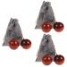Gleavi 3 sets Handball smooth wooden balls Exercise training ball massage ball Handmassage ball Hand exercise balls Health pension The ball roll wooden nail gymnag ball scrollrad mahogany