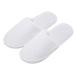 echoapple 5 Pairs of Deluxe Closed Toe White Slippers for Spa, Party Guest, Hotel and Travel (Large, White-5 Pairs) 9.5-12.5 Women/8-11 Men White