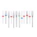 12 Pieces Ceramic Nail Mill Bits Professional Electric Nail Drill Bits for Removing Nail Polish and Gel Electric Manicure Pedicure Nail File Bits
