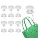 6 Sets Replacement Rivets for Beach Bag Handles Repair Replacement Rivets Button Strap Compatible for Bogstyle Rubber Beach Tote Bag White
