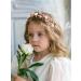 IYOU Flower Girl Headpiece Gold Pearl Communion Headband Floral Wedding Hair Accessories for Girls - Buy Online on GoSupps.com