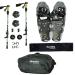 Xtrempro 2 Piece Trekking Adjustable Poles and Snowshoes Set Snow Terrain Kit Ergonomic Bundle Lightweight Aluminum with Carrying Tote Bag SILVER 36.0 Inches