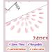 Sethexy French Almond False Nails - Wave Line Press On Acrylic Nails - 24 Pieces Pink Abstract Design for Women & Girls - Buy Online on GoSupps.com